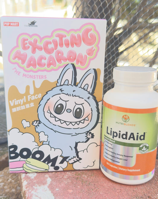 LipidAid with Exciting Macaron -Authentic Labubu PopMart Collection V1 - Blind Box